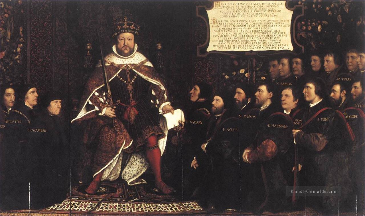 Henry VIII und der Barber Chirurgen Renaissance Hans Holbein der Jüngere Ölgemälde